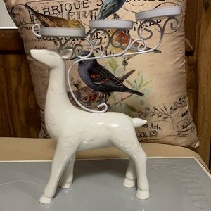 Deer tea light holder, 8 1/2” X 11 inches H